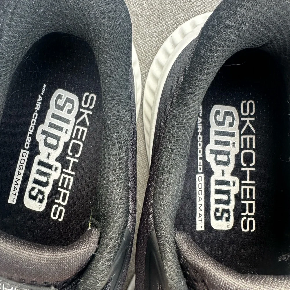 Skechers Black and White Women's Sneakers - Picture 2 of 5